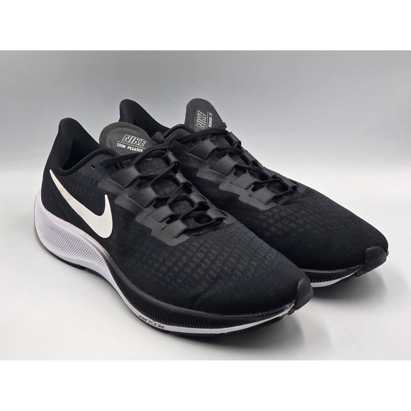 Nike Other - Nike Air Zoom Pegasus 37 Running Shoes Mens Size 12 Black White Road Athletic